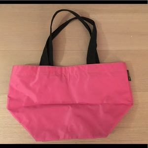 Herve Chapelier Hot Pink and Chartreuse Nylon Tote